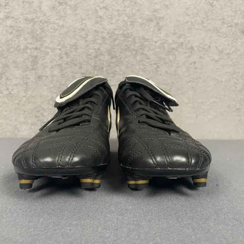 Nike Tiempo Legend III Soccer Shoes Mens Size 8 Black White Gold Firm Ground - Picture 3 of 14